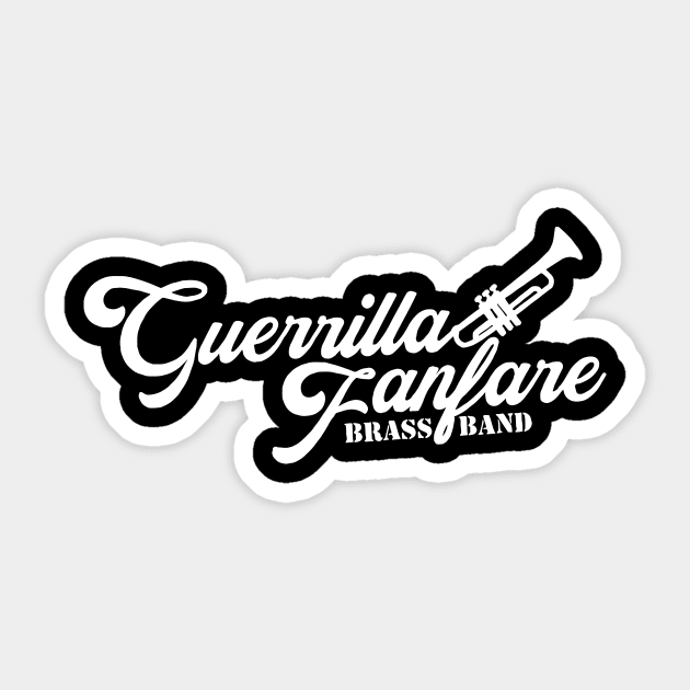 Guerrilla Fanfare Marquee White Sticker by Guerrilla Fanfare Brass